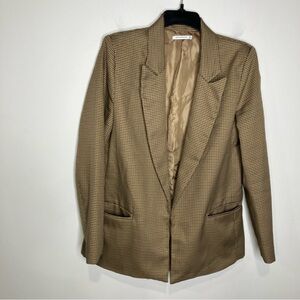 Staccato houndstooth open blazer tan‎ brown multi colored women’s size small